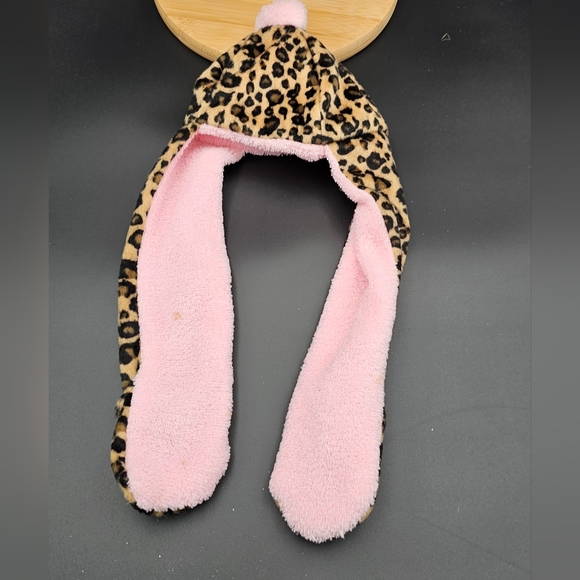 Dollie & Me Pink Button Up Peacoat & Leopard Hat w/ Scarf Mittens for 18" Dolls - Picture 5 of 6